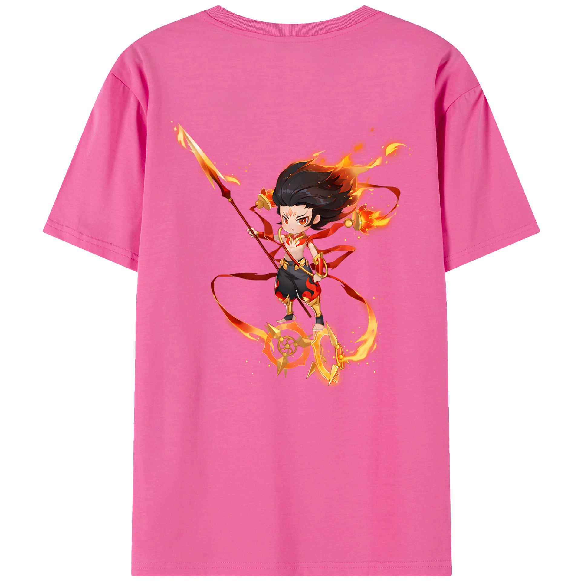 （画像用） Ne Zha 2 ナタ 魔童の大暴れ レディース半袖Tシャツ(バックプリント)